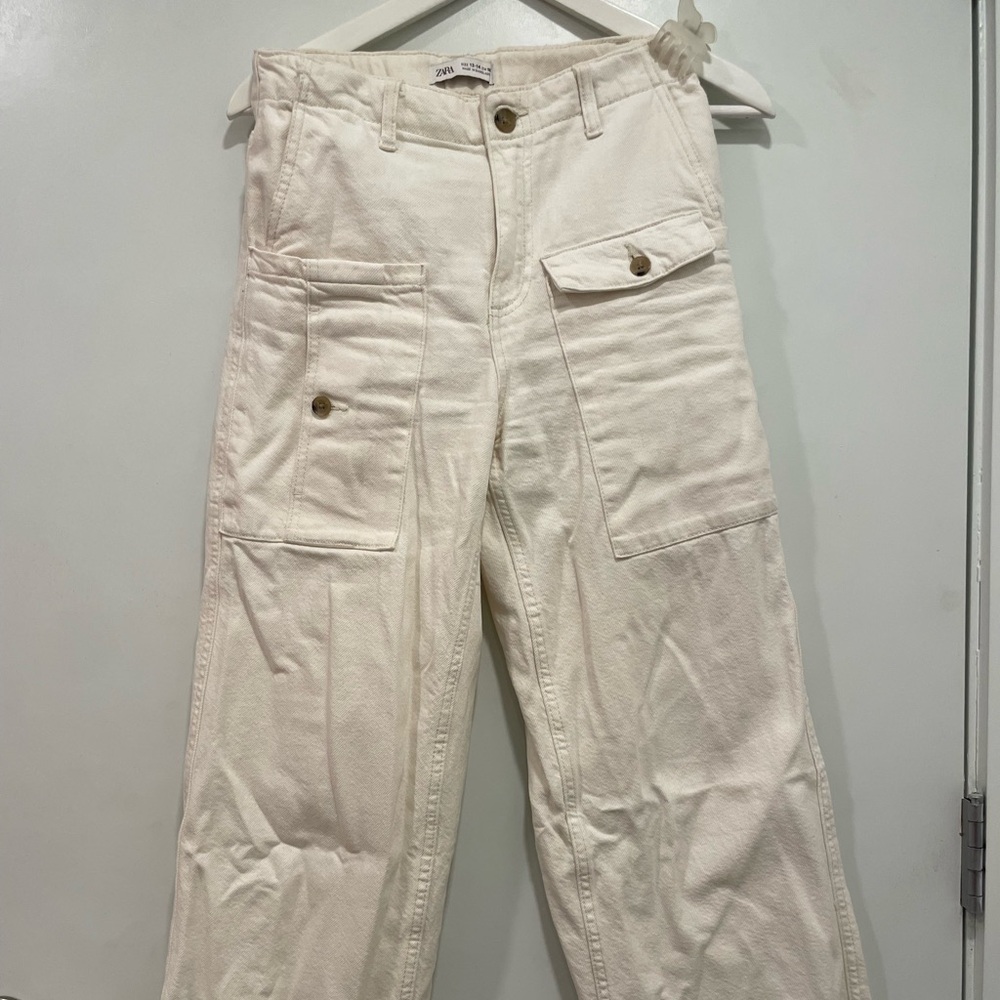 Cream Cargo Pants